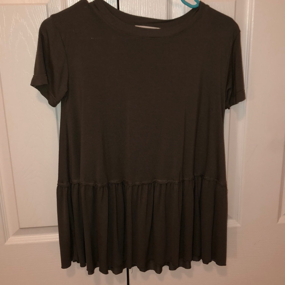 Olive green tee shirt
